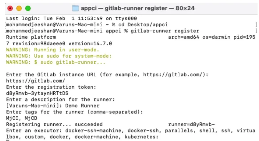 Gitlab-Runner-register