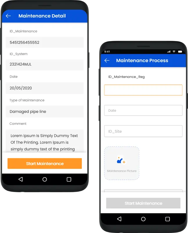 Biogas maintenance and repair tracking system with service workflow