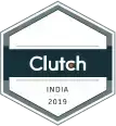 Clutch award badge for top app development company