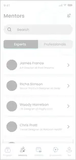wireframe - mentor
