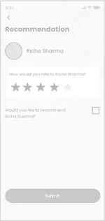 wireframe - recommendation